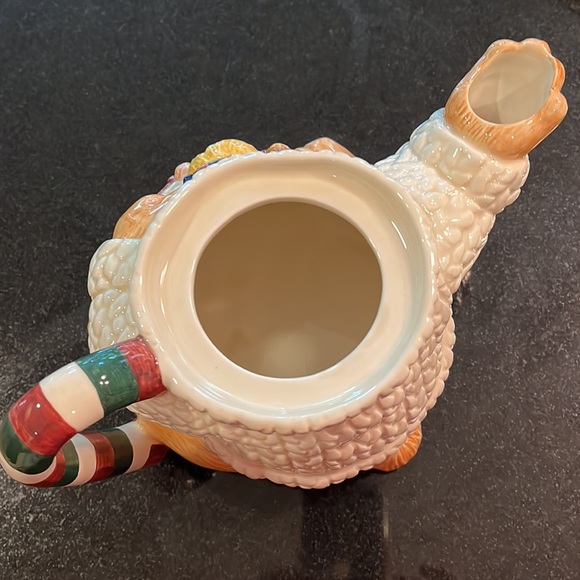 Christmas Teddy Bear Teapot W/tree & Gifts Holiday Ceramic Hand - Picture 9 of 13
